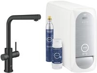 GROHE Blue Home L-Auslauf Starter Kit mit herausziehbarem Mousseurauslauf,...