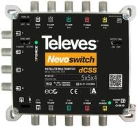 Televes MSU5416C dCSS NevoSwitch Einkabel-Multischalter, 5 Eing&auml;nge, 4 Ausg&auml;nge