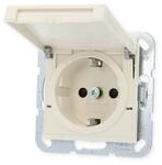 Gira 441401 SCHUKO-Steckdose 16 A 250 V~ mit Klappdeckel und Shutter System 55,