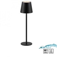 Leuchten Direkt Akku-Leuchte Leuchtendirekt Euria LED Au&szlig;enlampe Schwarz mit