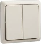 Elso 506190 Doppeltaster 42V/1A Unterputz, Renovierung, perlwei&szlig;