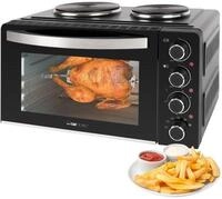 Clatronic KK 3786 Minik&uuml;che, 3100 W, 28 L, 2 Kochplatten, mit Backofen, Drehspie&szlig;,