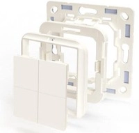Shelly Adapter Busch-Jaeger f&uuml;r Blu Wall Switch 4 Wandtaster, Plug & Play, wei&szlig;