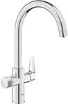 GROHE Blue Pure BauCurve Einhand-Sp&uuml;ltischbatterie, Einzelarmatur, C-Auslauf,...