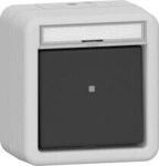 Gira 315630 Wipptaster, 10 A, 250 V~, mit Beschriftungsfeld, Wechsler, 1-polig, grau