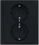 Busch-Jaeger 202 EUJB-885 Schuko Doppelsteckdose Safety+, Schwarz matt...