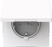 Busch-Jaeger 20 EUKB-44G SCHUKO Steckdosen-Einsatz Safety+, art linear, Klappdeckel,