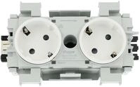 Hager GS20119016 Steckdose 2-fach, 45&deg;, Frontras