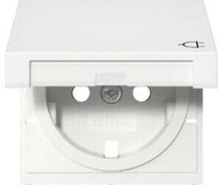 Gira 494203 Abdeckung f&uuml;r SCHUKO-Steckdose 16 A 250 V~ mit Klappdeckel und Shutter