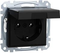 Merten MEG2311-0403 SCHUKO-Steckdose mit Klappdeckel, Steckklemmen, System M,...