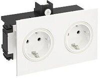 OBO Bettermann BRK 2STD rws Steckdose, 2-fach, erh&ouml;hter Ber&uuml;hrschutz, reinwei&szlig;