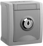 HHG 90591048-DE Steckdose abschlie&szlig;bar FR-AP, Pacific, Grau