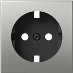 Gira 4920600 Abdeckung f&uuml;r SCHUKO-Steckdose 16 A 250 V~ System 55 Edelstahl