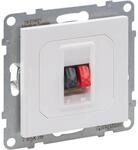 Legrand SEANO Lautsprecher-Anschluss 1-fach mit Federklemmen (Rot/Schwarz),