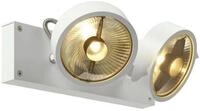 SLV KALU Wand- und Deckenleuchte, QPAR111, zweiflammig, wei&szlig; matt, max. 2x75W