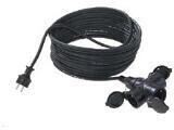 Bachmann Schutzkontakt-Verl&auml;ngerung, HO7RN-F 3G15, 3-fach Gummi-H&auml;ngekupplung, 10