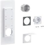 Hager ZY01SD Steckdosenflansch, universZ, 1xSchuko-Steckdose, Verschlussplatte