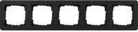 Gira Abdeckrahmen, 5-Fach, Serie E1, Schwarz Matt (0215153)