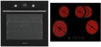 Respekta A-SET7007700 Backofen inkl. Glaskeramikkochfeld, 60cm breit, 80L, (AB700-33