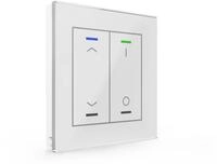 MDT II Light KNX Glastaster, 2-fach, RGBW, Temperatursensor, Jalousie_Schalten, wei&szlig;