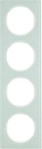 Berker 10142209 Rahmen, 4fach, R.3, Glas, polarwei&szlig;