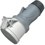 MENNEKES Kupplung PowerTOP Xtra R mit ErgoCONTACT, 5 p, 16 A, grau (14597)