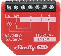 Shelly 1PM Gen3 Relais WLAN-gesteuerter Smart-Schalter mit Leistungsmessung, 1...