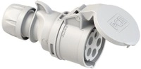 PCE SHARK CEE-Kupplung, 32A, 5p, 1h, IP44/IP54, grau (225-1)