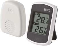 EMOS E0042 Thermometer, digital, drathlos, 100m Reichweite, wei&szlig;/grau (2603118000)