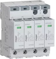 Hager SPE440 &Uuml;berspannungsableiter 4P T2 TNS/TT Uc 275V In 20kA Imax 40kA