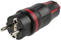 PCE Schutzkontaktstecker, Serie TopTaurus2, 2SL, IP54, Kunststoff, schwarz/rot