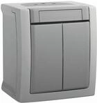 HHG 90591002-DE Serienschalter FR-Aufputz, Pacific, Grau