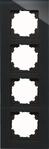 Kopp Glas-Abdeckrahmen 4-fach, HK07, Schwarz (406605001)