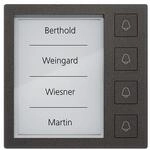TCS AMI10914-0057 Klingeltastenmodul mit 4 Klingeltasten, Serie AMI, schwarz