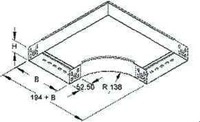 Niedax RES60.600 Bogen f&uuml;r Kabelrinne 90&deg;, 60x602 mm, mit ungelochten Seitenholmen,
