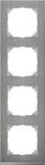 Merten MEG4040-3646 Rahmen, M-Pure Decor, 4fach Edelstahl/aluminium