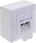 InLine Cat.6A Netzwerkdose, 2x RJ45, AP/UP, geschirmt, wei&szlig;, 76842A (76842A)