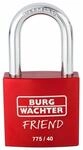 Burg W&auml;chter 775 40 35 Red SB Friend Zylinder-Vorh&auml;ngeschloss, Aluminium, rot