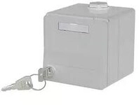 METZ CONNECT IP44 Modul-Aufputz-Geh&auml;use mit Klappdeckel und Schloss, grau, 2...