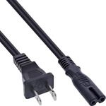InLine Netzkabel, Netzstecker USA auf Euro 8 C7 Stecker, 0,5m (16650Y)