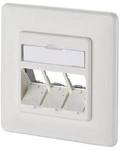 METZ CONNECT Modul Anschlussdose UP 3 Port unbest&uuml;ckt reinwei&szlig; ( 1309161002-E )