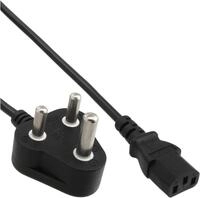 InLine Netzkabel, Netzst. S&uuml;dafrika 10A Typ M auf Kaltger&auml;testecker C13, 1,8m