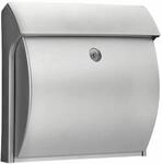 Burg W&auml;chter Classico 4932 Si Kunststoff-Briefkasten, Querformat, silber (24750)