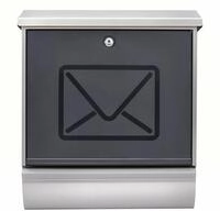 Burg W&auml;chter Lucca-Set 37130 Ni Letter Edelstahl-Briefkastenset, mit Zeitungsfach,
