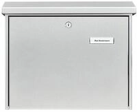 Burg W&auml;chter Journal 5867 Si Briefk&auml;sten, Querformat, Einwurf DIN C4, Stahl, silber
