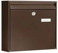 Burg W&auml;chter Potsdam 877 BR Anlagen-Briefk&auml;sten, Wandmontage, Stahl, braun (20270)