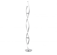 Paul Neuhaus LED Stehleuchte, stahlfarben, geschwungene Form, dimmbar, modern,