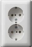 Gira 078327 SCHUKO-Doppelsteckdose 16 A 250 V~ mit integriertem erh&ouml;hten