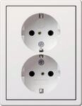 Gira 0783112 SCHUKO-Doppelsteckdose 16 A 250 V~ mit integriertem erh&ouml;hten