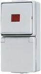 SCHUKO&reg; Steckdose 16 A 250 V mit Wipp-Kontrollschalter Universal Aus-Wechsel 10 AX